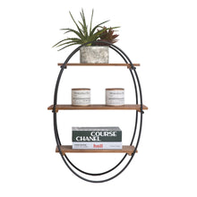 Load image into Gallery viewer, HAWOO Hanging Oval Floating Shelf
