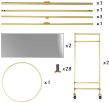 Load image into Gallery viewer, Bar Cart with 2 Mirrored Shelves
