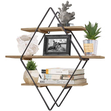 Load image into Gallery viewer, Brown Wall Storage Floating Shelves for Bedroom

