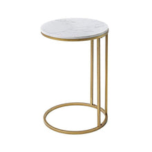 Load image into Gallery viewer, Marble Sofa Laptop C Shaped Side Table for Coffee Sofa Living Room Bedroom
