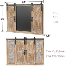 Load image into Gallery viewer, Rustic Wood Chalkboard with Hideaway Photos
