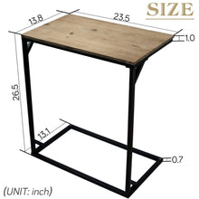 Load image into Gallery viewer, Dark Brown C Shaped Slide End Table
