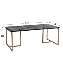 Load image into Gallery viewer, 48&#39;&#39; Black Wood Coffee Table

