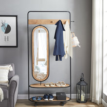 Load image into Gallery viewer, HAWOO Wide Iron Hall Tree with Shoe Storage

