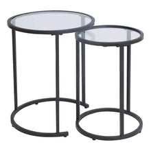 Load image into Gallery viewer, Glass Nesting Side Tables, Set of 2
