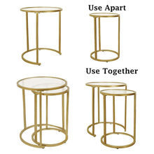 Load image into Gallery viewer, Glass Nesting Side Tables, Set of 2
