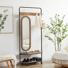 Load image into Gallery viewer, HAWOO Wide Iron Hall Tree with Shoe Storage
