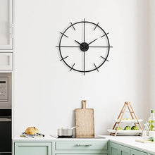 Load image into Gallery viewer, Black 21 Inch Silent Wall Clocks
