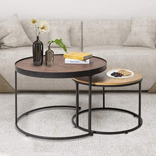 Load image into Gallery viewer, HAWOO Round Nesting Coffee Tables Set of 2
