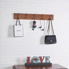 Load image into Gallery viewer, Brown Wall Mounted Coat Rack Hooks
