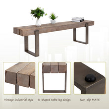 Load image into Gallery viewer, 56&#39;&#39; Long Rustic Solid Wood Bench

