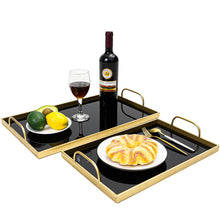Load image into Gallery viewer, Decorative Black food Trays ,2PCS

