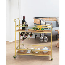 Load image into Gallery viewer, Gold Bar Cart for home
