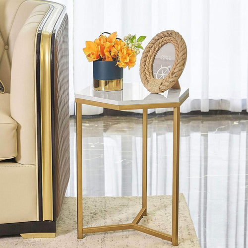 HAWOO Gold Side End Table