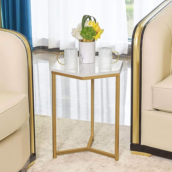 HAWOO Gold Side End Table