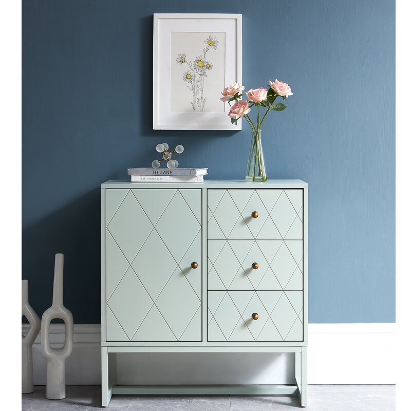 Sage green outlet accent cabinet