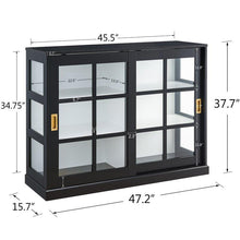 Load image into Gallery viewer, 2 - Door Accent Cabinet - Black, Black/White
