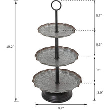Load image into Gallery viewer, Kleiman Distressed Galvanized Tiered Stand
