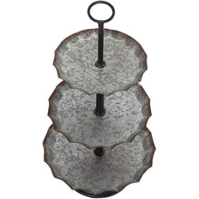 Load image into Gallery viewer, Kleiman Distressed Galvanized Tiered Stand
