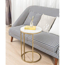 Load image into Gallery viewer, Marble Sofa Laptop C Shaped Side Table for Coffee Sofa Living Room Bedroom
