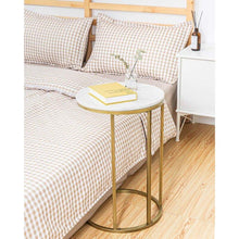 Load image into Gallery viewer, Marble Sofa Laptop C Shaped Side Table for Coffee Sofa Living Room Bedroom
