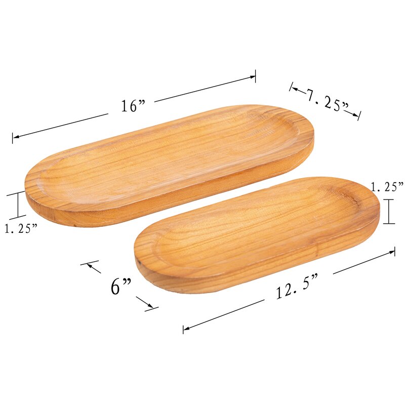 Wood Serving Tray Dimensions