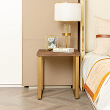 Load image into Gallery viewer, Hawoo Accent gold wooden nightstand

