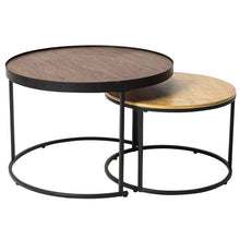 Load image into Gallery viewer, HAWOO Round Nesting Coffee Tables Set of 2
